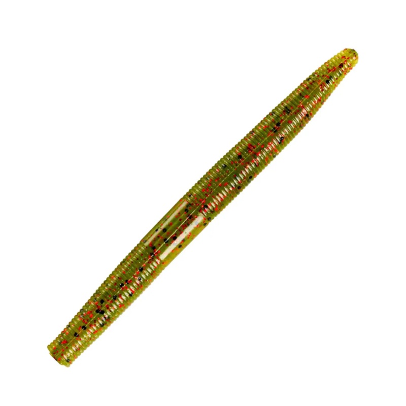 Yum Dinger Soft Plastic Worm (4″-5″, 30pk, Assorted Colors) Watermelon/Red Flake 4″