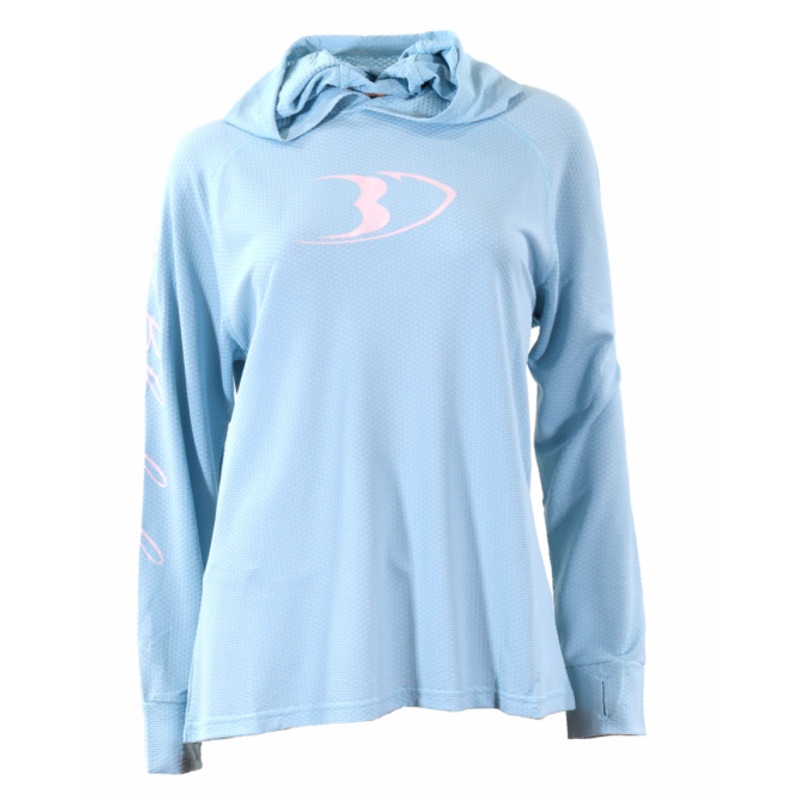 Blackfish Women’s CoolCharge UPF Angler Sun Hoodie – Sky Blue