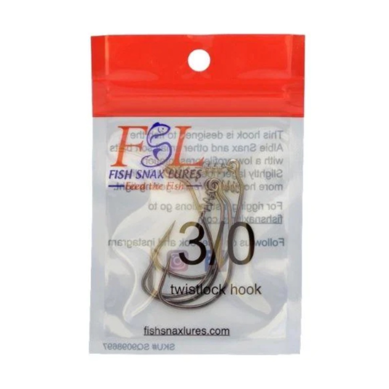 Fish Snax Lures Twistlock Hooks 3/0