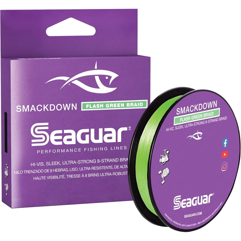 Seaguar Smackdown High Visibility Braided Line 300yd Flash Green 10lb