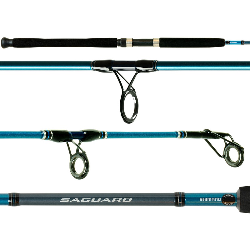 Shimano SGS80MH2A Saguaro Spinning Rod, 8′, 2 Pc, Fast, Med Hvy.