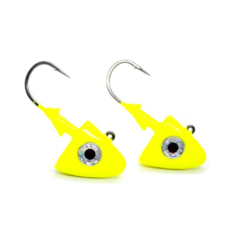 GOT-CHA Swim Bait Head w/ Mustad Hook Chartreuse 3 oz