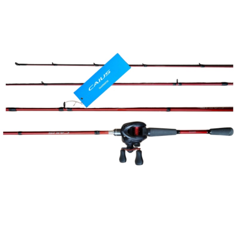 Shimano PCIS151HGBCAC70MHA Caius 151HG Lefthanded Baitcast Combo, 7′