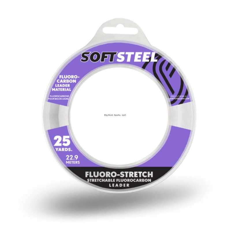 Soft Steel Fluoro-Stretch Stretchable Fluorocarbon Leader 25yd Spool 20 lb