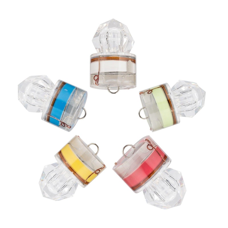Dr.Fish 5pcs Diamond LED Fishing Lures Mix (one of each color)
