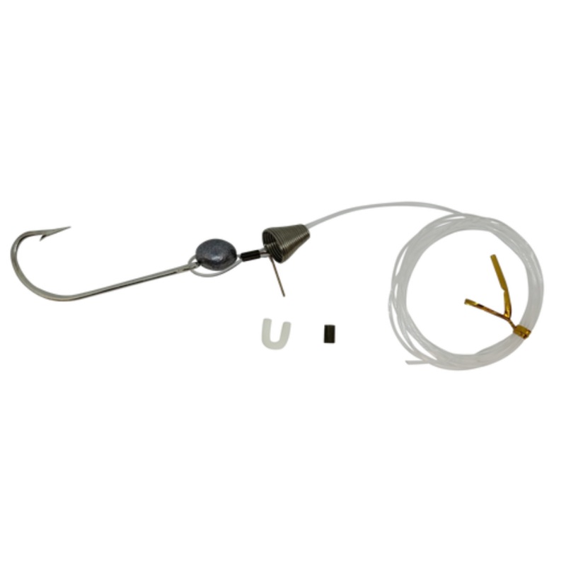 Fish Razr Ballyhoo Rig with 1/2oz. Egg weight and 6′ 7/0