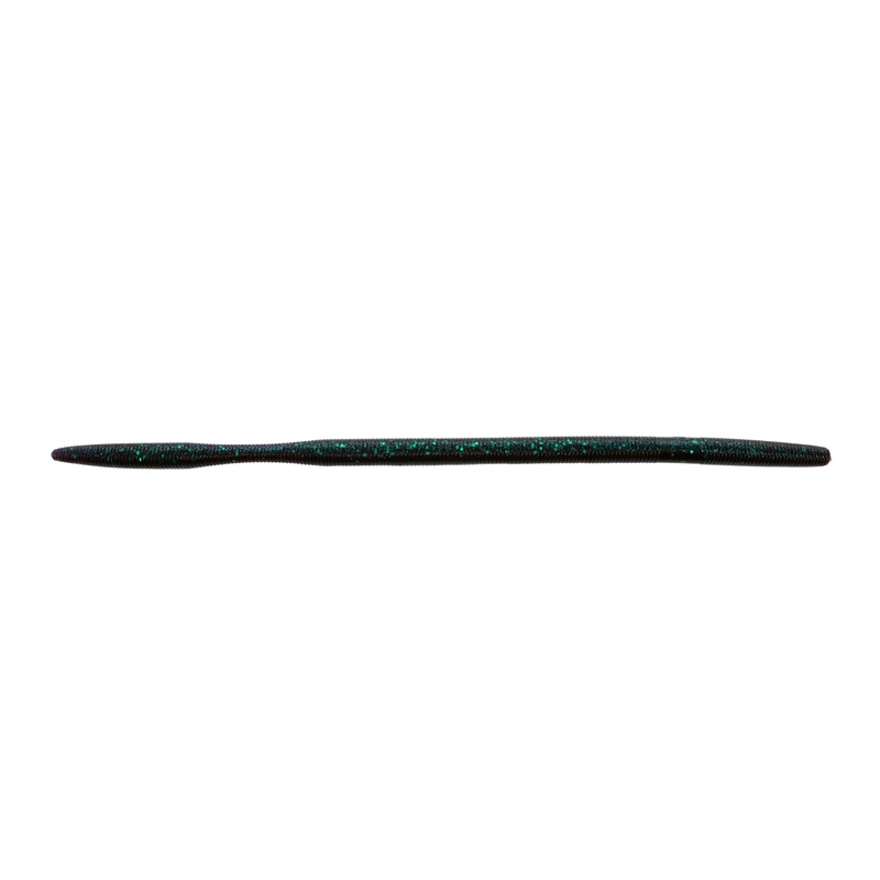 Yamamoto Oki Worm-Floater 10″ 6pk Black W/Large Blue Flake