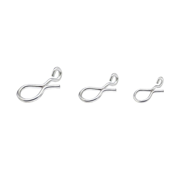 Dr.Fish 100pcs Fly Fishing Snaps Stainless Steel XS: 5mm/0.20”