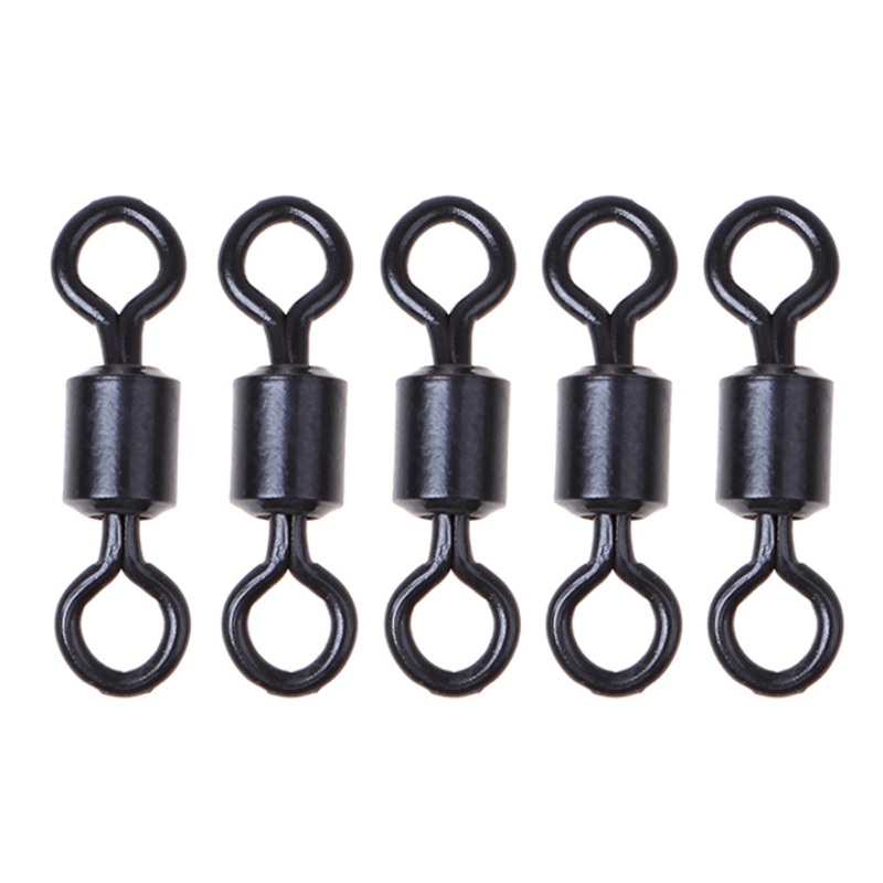 Dr.Fish 100pcs Small Rolling Swivels 30-80lb #8 -30lb