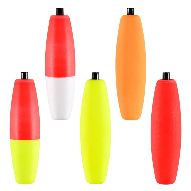 Dr.Fish 10pcs Cigar Peg Floats 3 Sizes S -3/5*2in Red