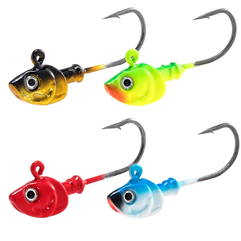 Dr.Fish 10pcs Swimbait Jig Heads 3/8oz-1/2oz 3/8oz (10g) Yellow & Green