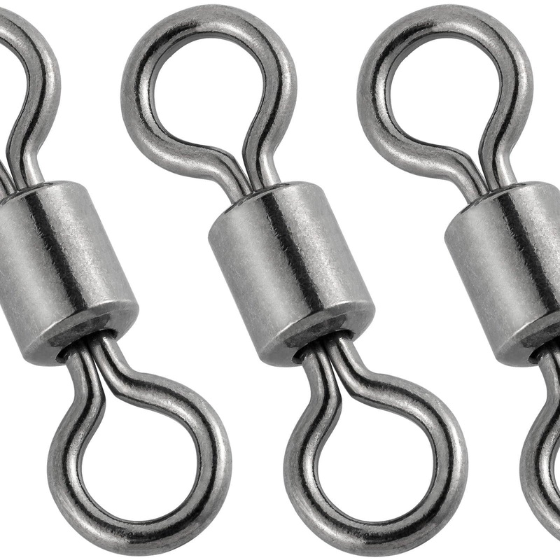Dr.Fish 20-50pcs Rolling Swivels 20-1323lb #12-20lb/50pcs