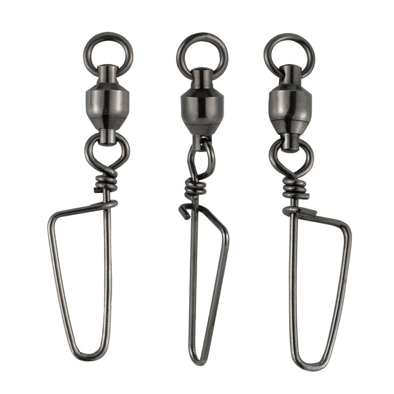 Dr.Fish 20pcs Ball Bearing Swivel with Coast Lock Snap 26-503lb #0 -26lb