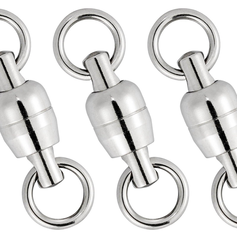 Dr.Fish 20pcs Dual Spinning Ball Bearing Swivels 65-530lb #1 -65lb/29kg
