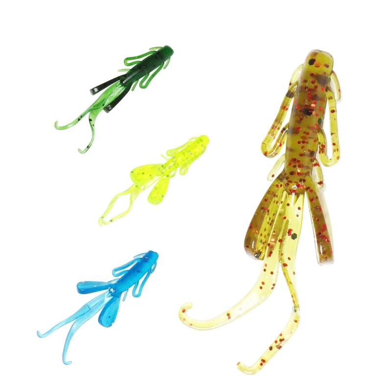 Dr.Fish 20pcs Soft Plastic Crayfish 1.18” Brown