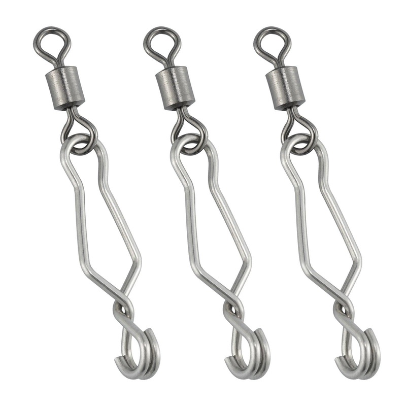 Dr.Fish 20pcs Speed Clip with Rolling Swivel 31-95lb #10 -14kg/31lb