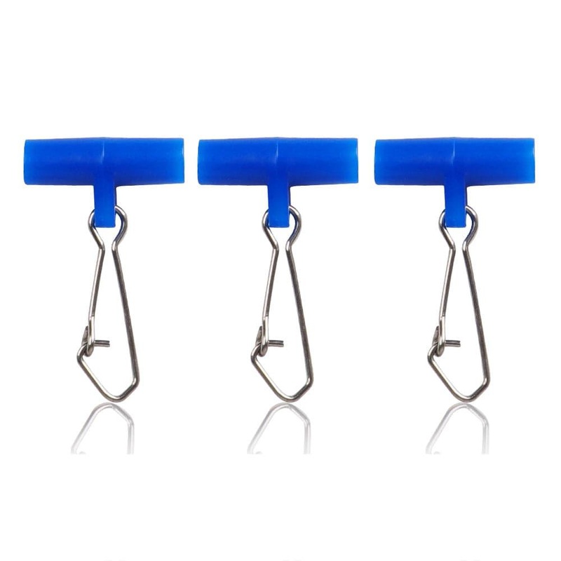 Dr.Fish 30pcs Sinker Slider with Hooked Snap 77-110lb Blue Tube & Hooked Snap #4 -77lb