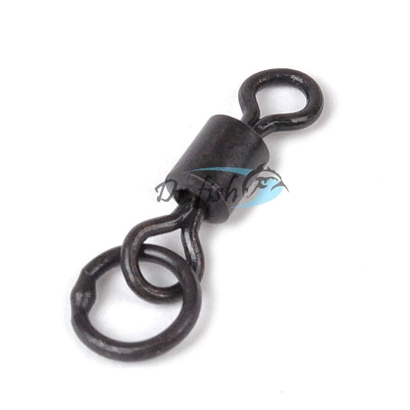 Dr.Fish 40/100pcs Flexi Ring Swivels 0.59” (15mm) 40 pcs
