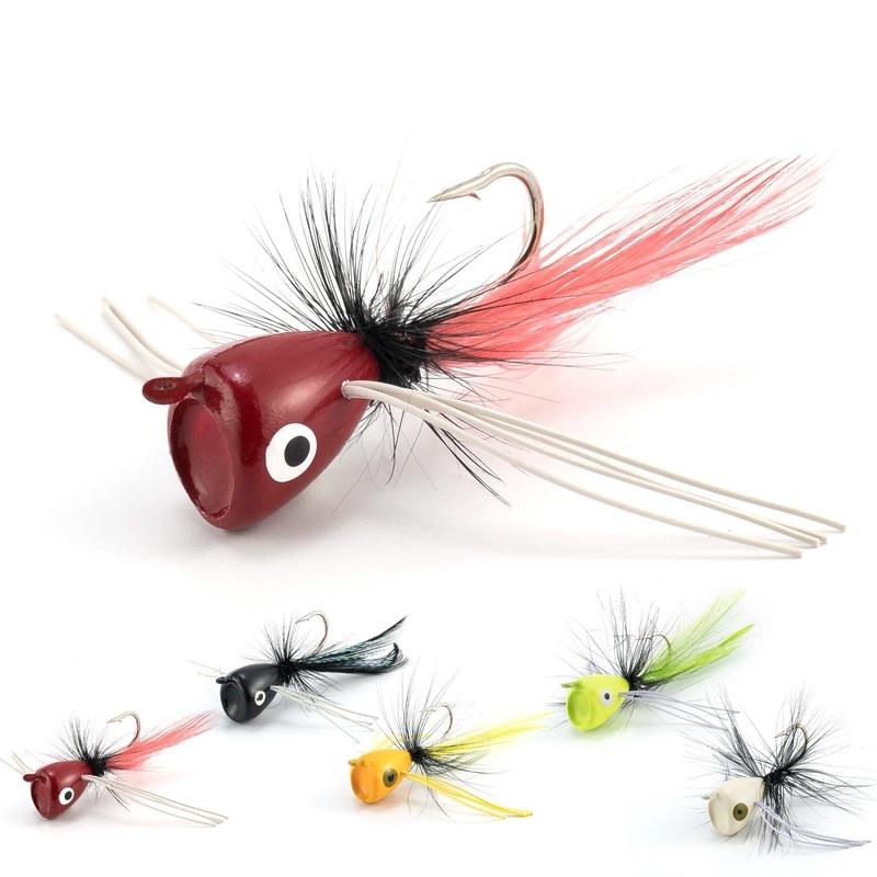 Dr.Fish 5/10pcs Fly Fishing Poppers Kit #6 (5pcs)