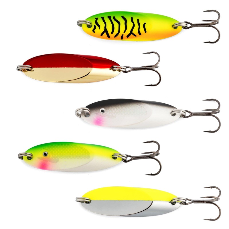 Dr.Fish 5pcs Long Casting Spoons 1/8 1/4oz 3.5g (1/8oz)