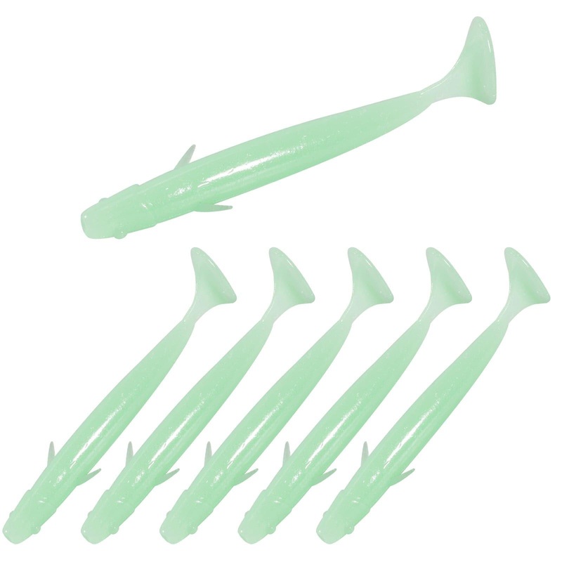 Dr.Fish 8pcs Soft Baits 4” Glow in the Dark