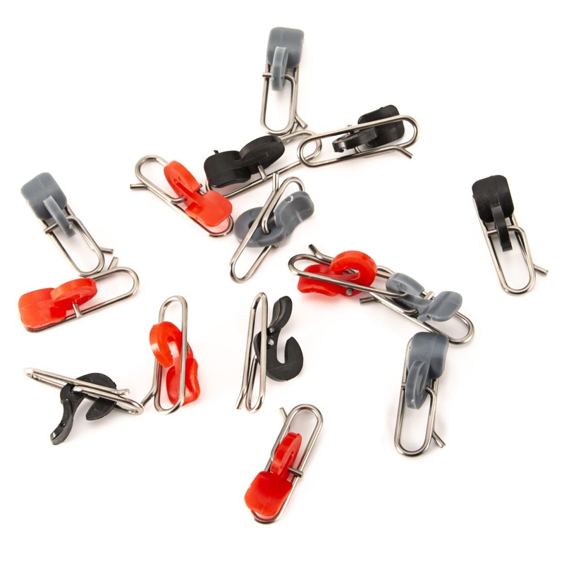 Dr.Fish Lot Impact Bait Pulley Clips Black 50 pcs