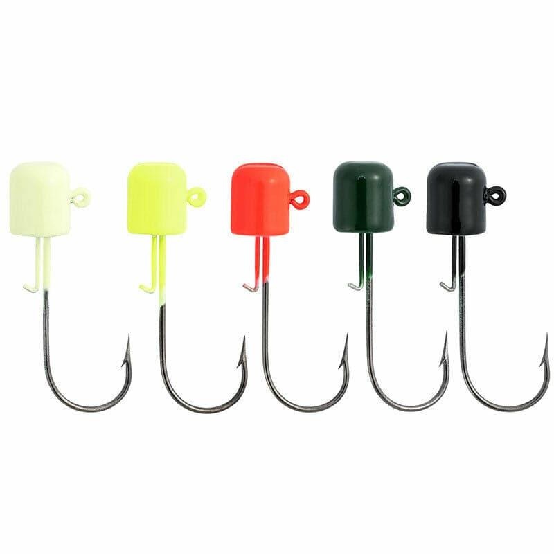 Dr.Fish Mushroom Worm Jig Heads 1/16oz-1/4oz Red 1/16oz / 2g 10 pcs