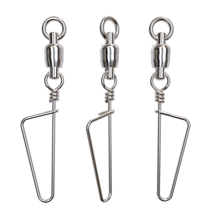 Dr.Fish Stainless Steel Ball Bearing Swivels with Coastlock Snap 45-440lb #1 -45lb/21kg