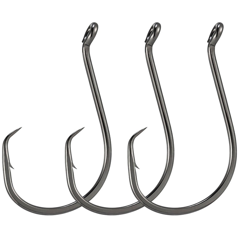 Dr.Fish 100pcs Offset Octopus Hooks #8 to 10/0 #8