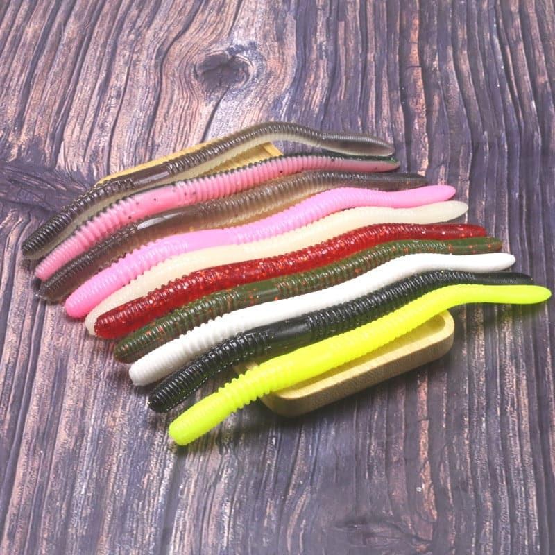 Dr.Fish 10pcs Soft Worms Sinking 4.53” 036