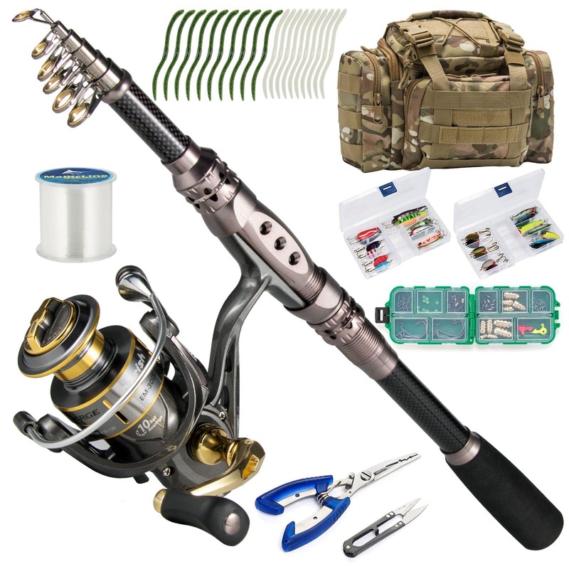 Dr.Fish 125pcs Fishing Rod and Reel Combo 6ft / 1.8m