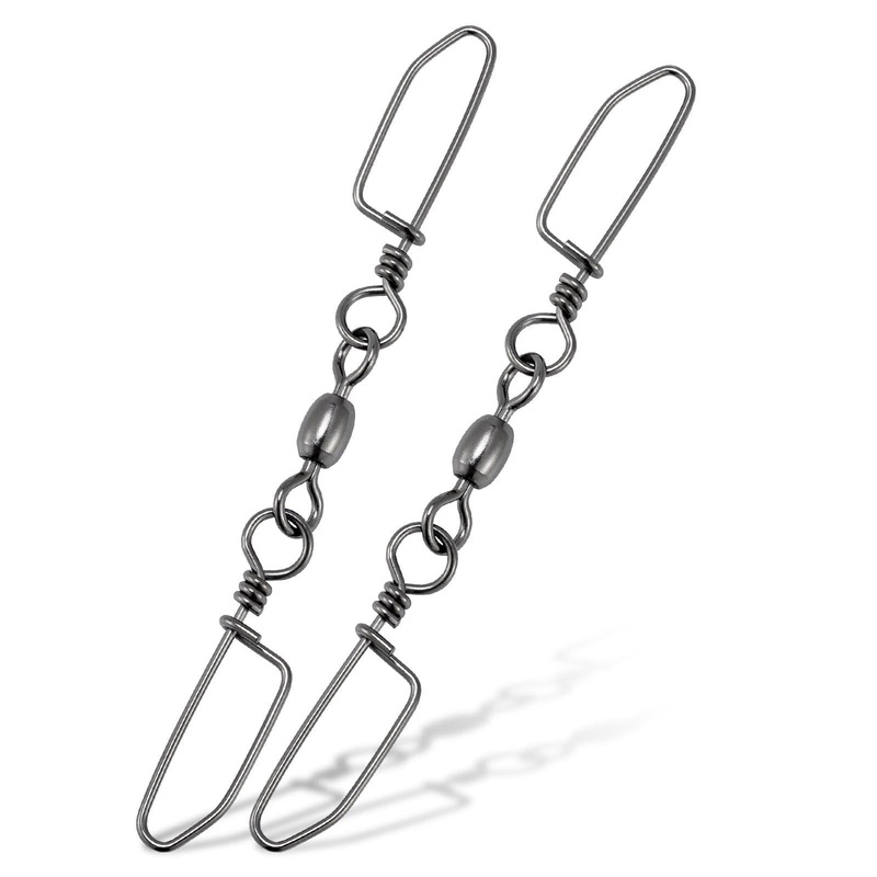 Dr.Fish 20pcs Double Snaps Swivel 37-220lb #9*00 (37Lb)