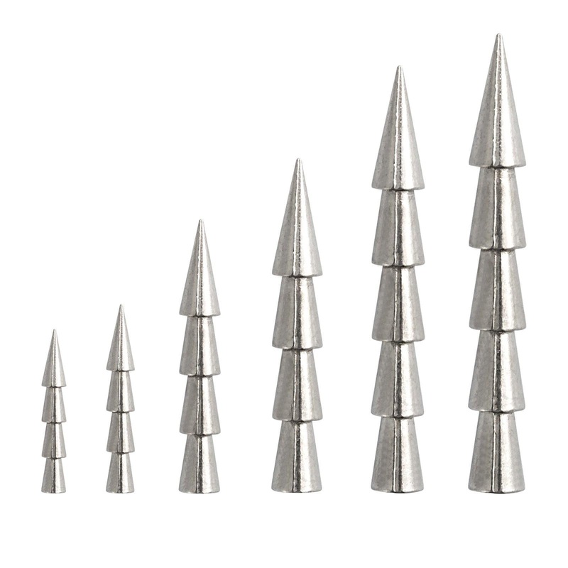 Dr.Fish 20pcs Tungsten Nail Weights 1/64 to 7/64oz 0.45g (1/64oz)