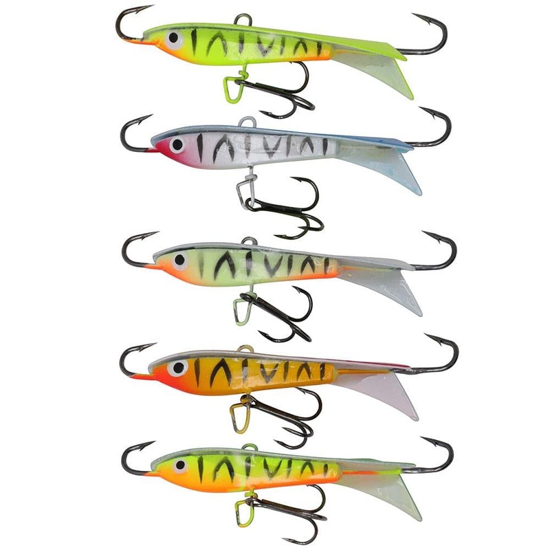 Dr.Fish 3pcs Ice Fishing Jigs 5/16oz Perch & Green Black