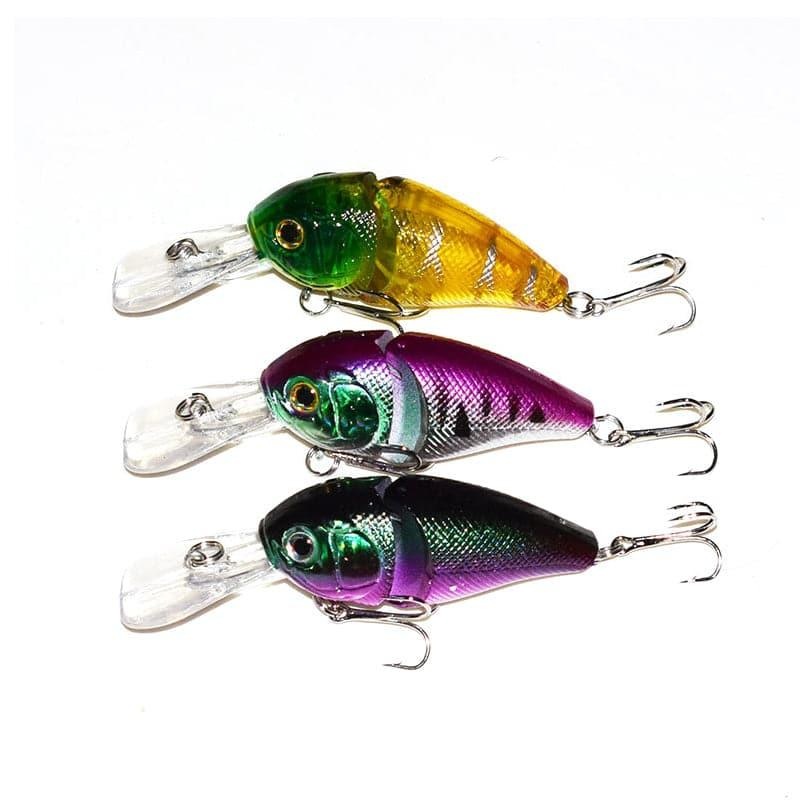 Dr.Fish 3pcs Jointed Crankbait 3.35” 0.5oz Yellow
