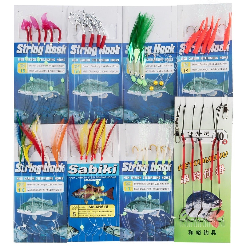 Dr.Fish 5/10 packs Mackerel Feathers Rigs Type 1 5 packs