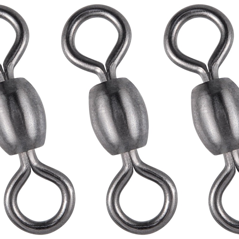 Dr.Fish 50pcs Black Crane Swivels 6-732lb #14 – 6 lb