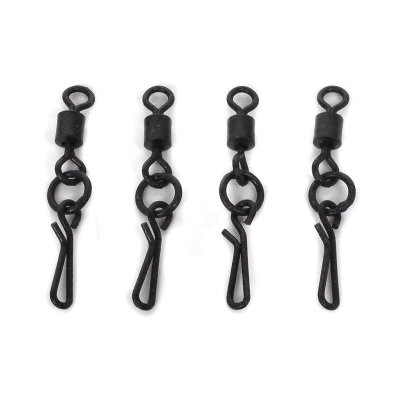 Dr.Fish 50pcs Rolling Barrel Swivels Snaps 1.2”