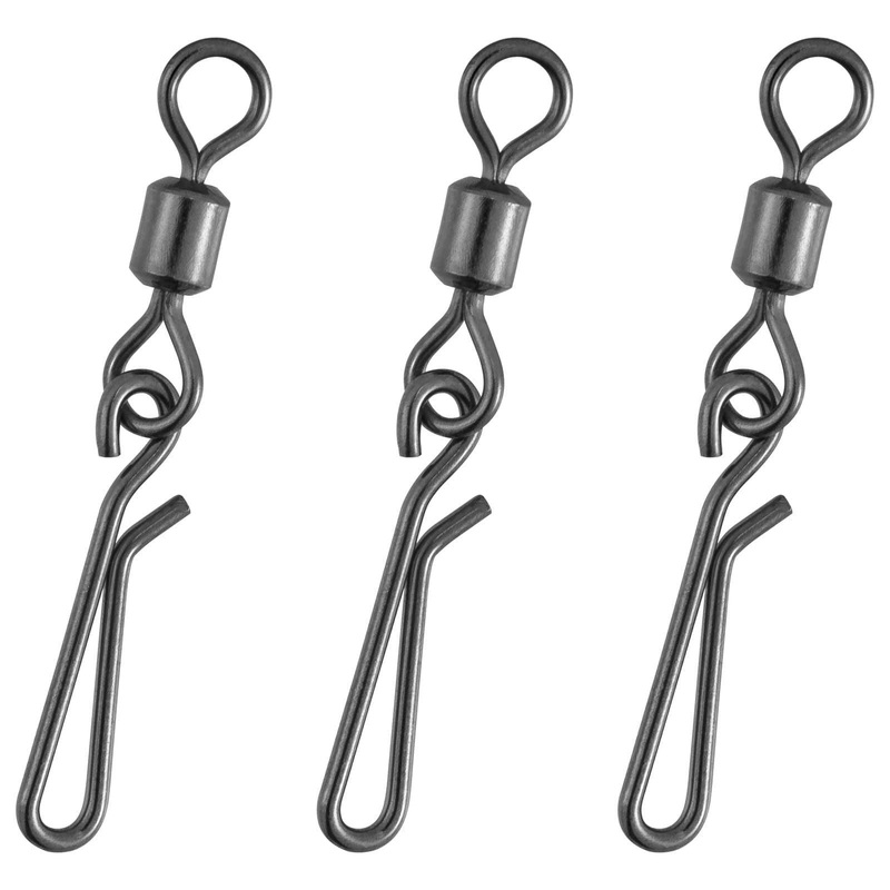 Dr.Fish 50pcs Rolling Swivel with Hanging Snap 20-46.3lb 8# – 20lb/9kg