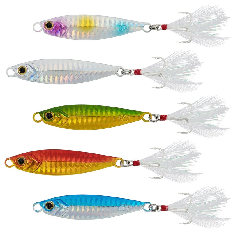 Dr.Fish 5pcs Long Casting Metal Jigs 1/2oz-2oz 1/2oz / 15g
