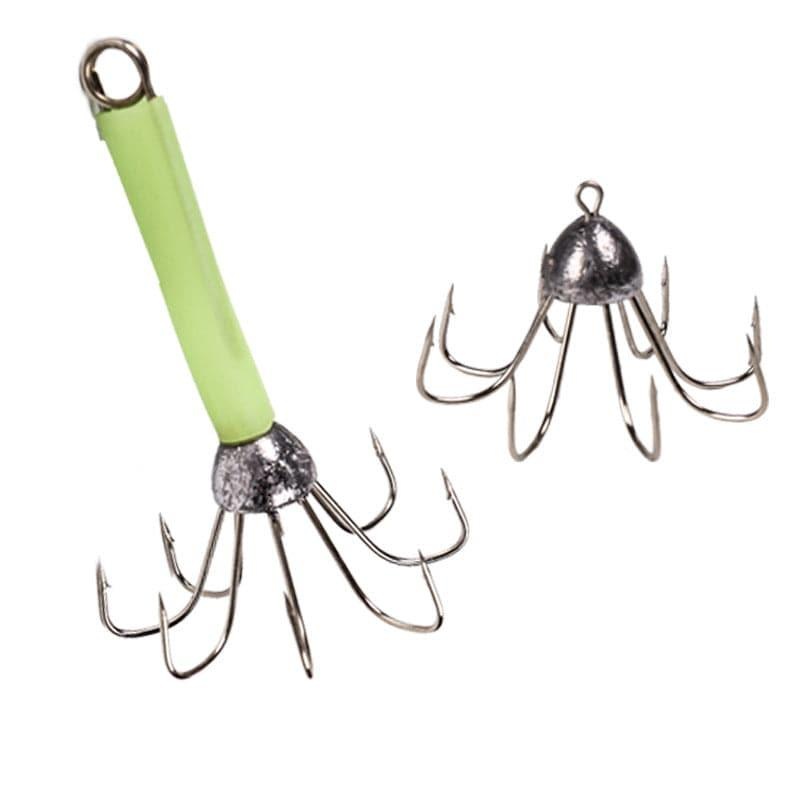 Dr.Fish 5pcs Octagonal Hooks Luminous Luminous Hooks