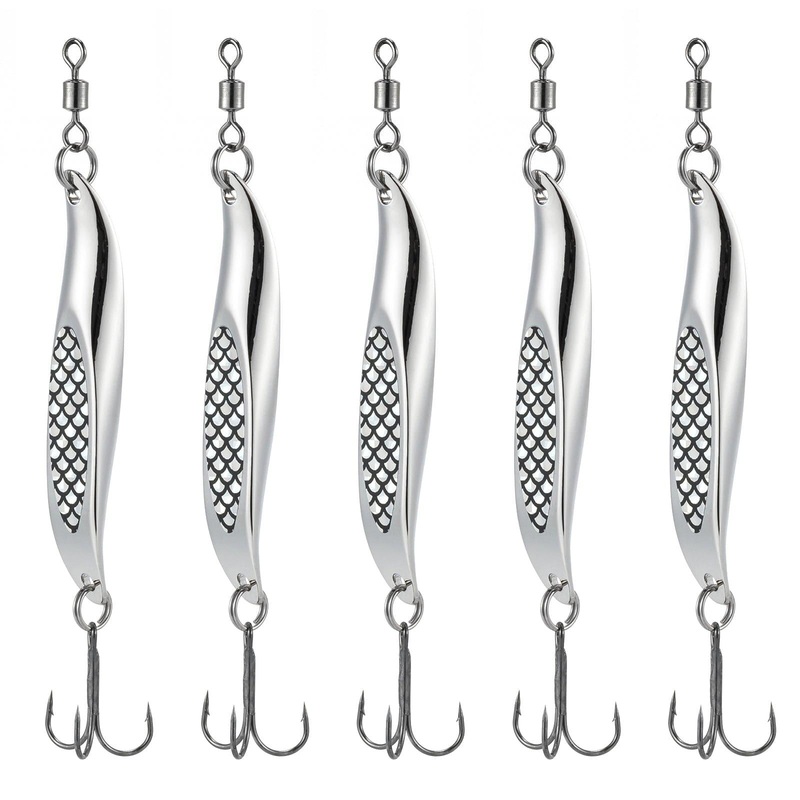 Dr.Fish 5pcs Wedge Lures Casting Spoons 21g / 0.7oz