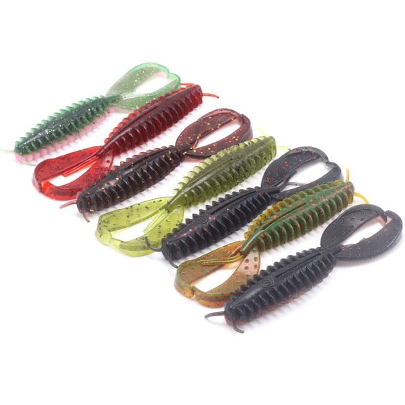 Dr.Fish 6/8pcs Twin Tail Worms 3.54” 056 (Floating)