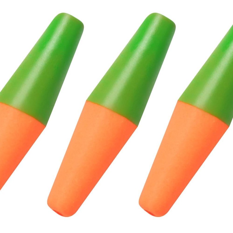 Dr.Fish 60pcs Fishing Cigar Floats Orange-green 0.25*0.98”
