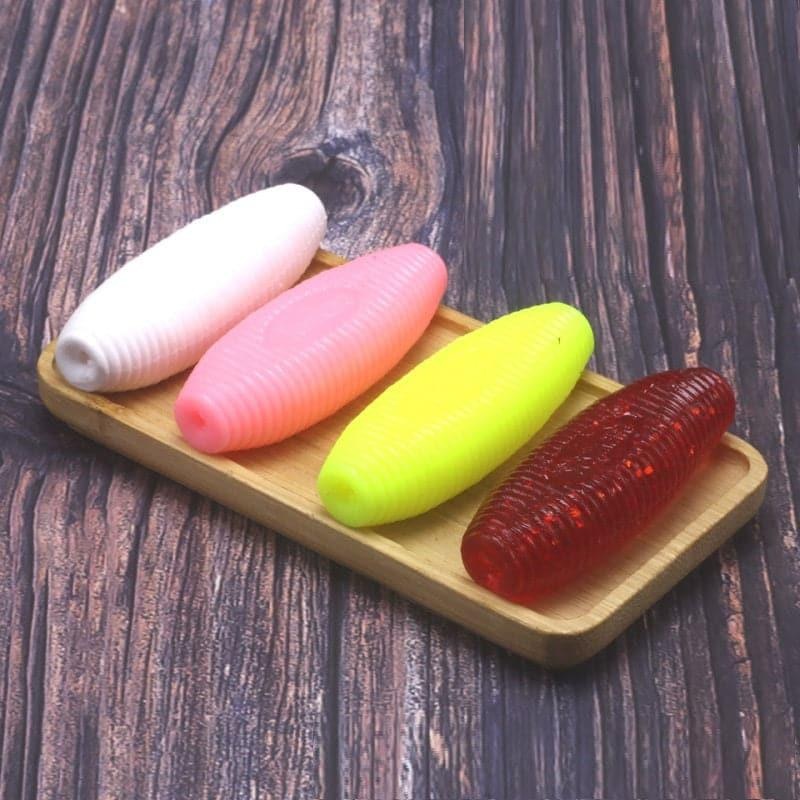 Dr.Fish 6pcs TPR Fat Worms Maggots 2.2” 036 Red