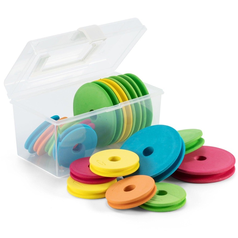 Dr.Fish Large EVA Rig Foam Winders 9.5cm 6.5cm Box + 11pcs of 9.5cm