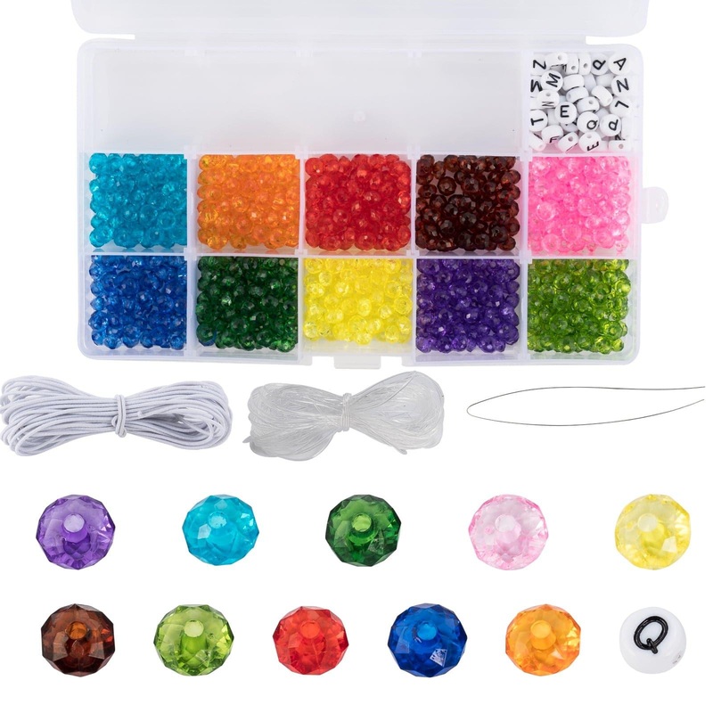 Dr.Fish Lot Glass Crystal Beads Kit 6/8mm Style A (650pcs)