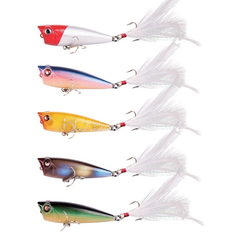 Dr.Fish Surface Popper Lure 2.5” 0.3oz Red Head