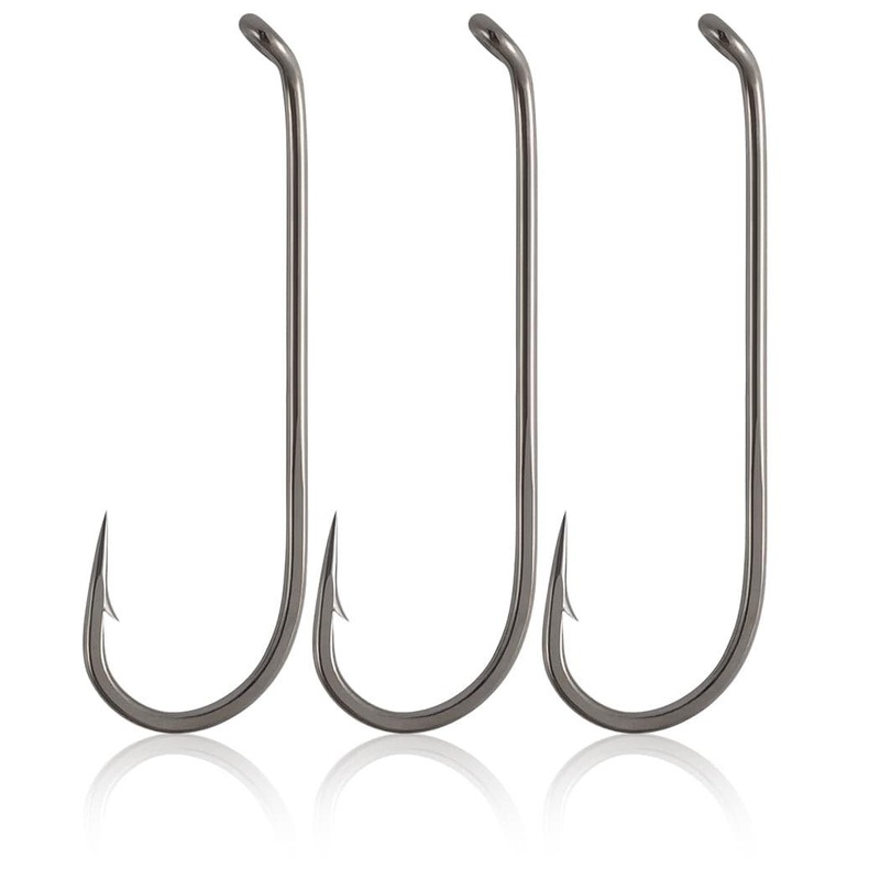 Dr.Fish 100pcs Long Shank Fishing Hooks 14#-4# #14