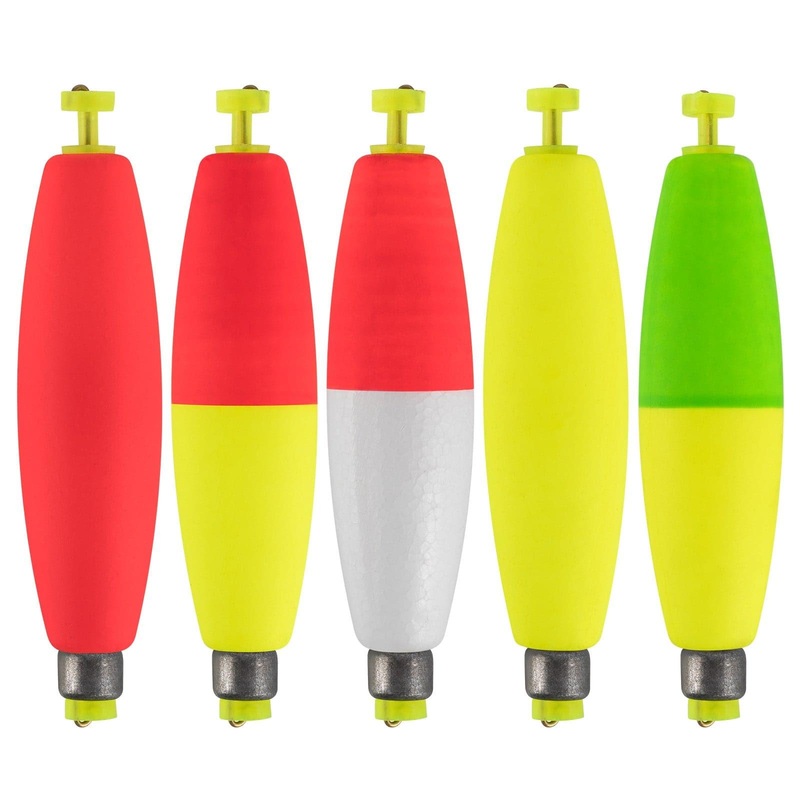 Dr.Fish 10pcs Cigar Shape Fishing Float 3/32-3/10oz,2-3.8” 3/32oz Red